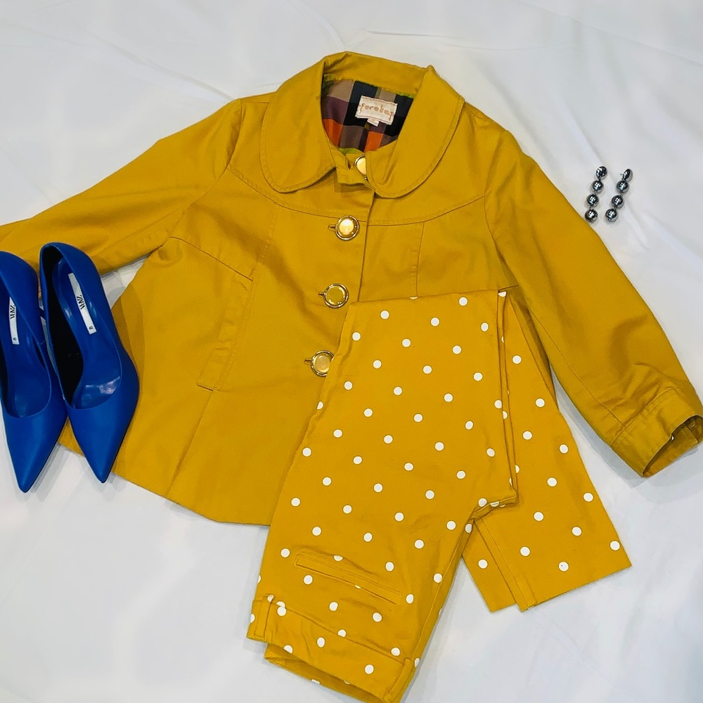 Boss B Skinny Ankle Length Polkadot Pants